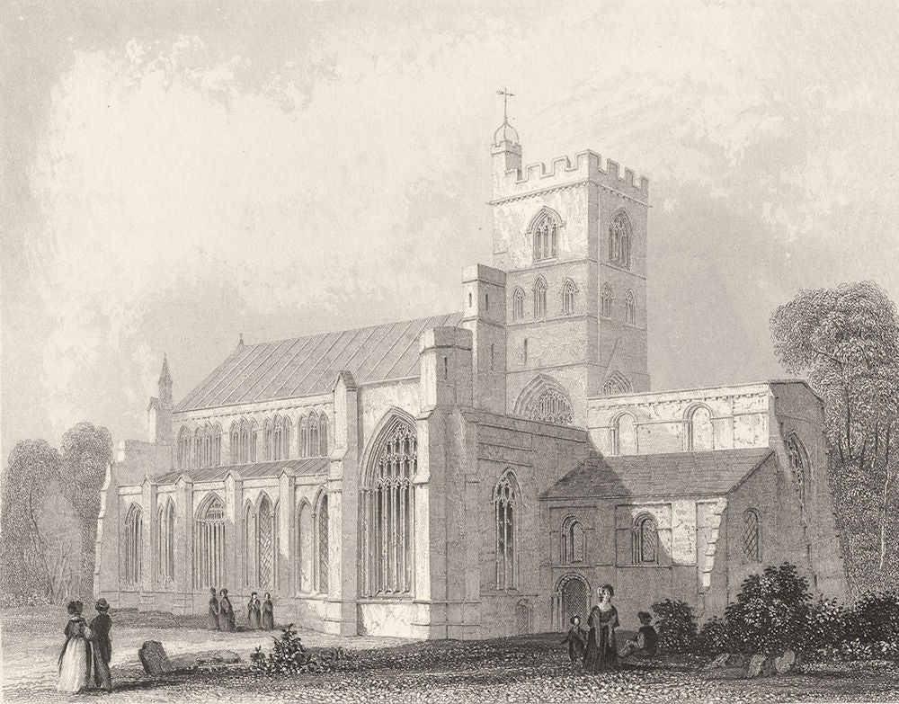 CUMBRIA. Carlisle Cathedral, N. W. View. (Winkles) 1860 old antique print